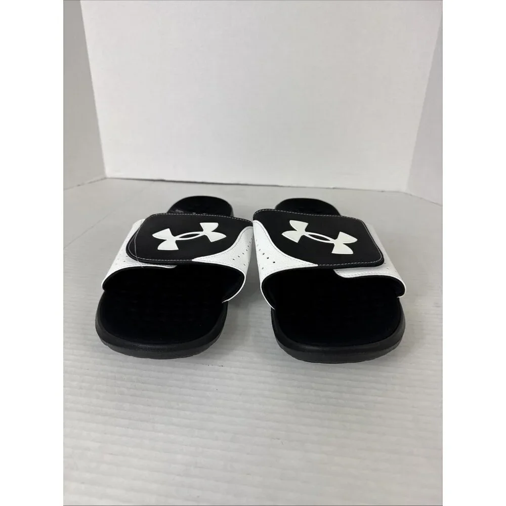 Under Armour Men's US 17 Ignite Pro Slide Sandals‎ White/Black NWOB 9428